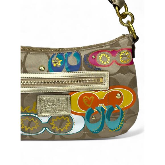 Coach Vintage Y2K Daisy Poppy C Applique Hobo Bag - Picture 2 of 16